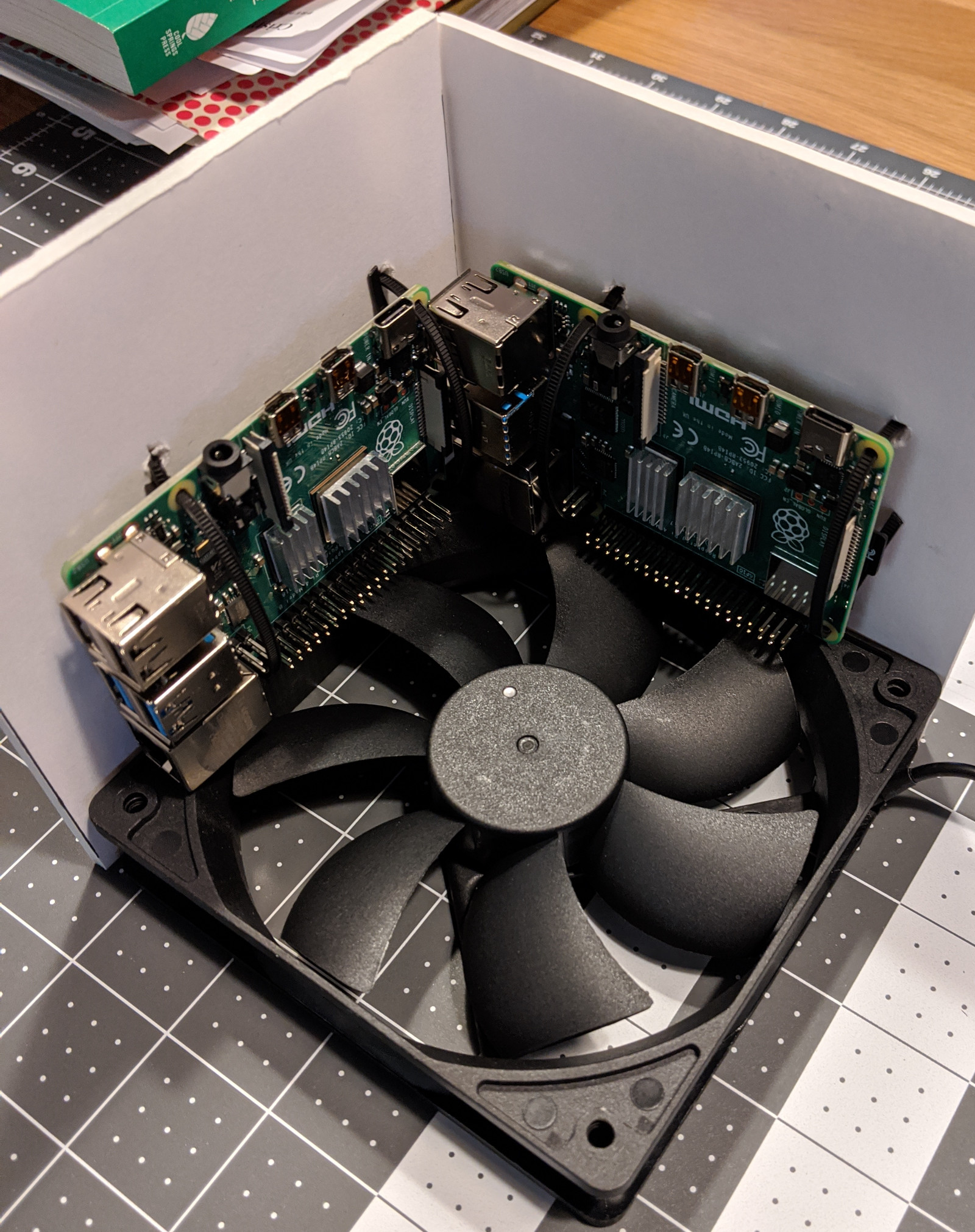 2 boards and the fan